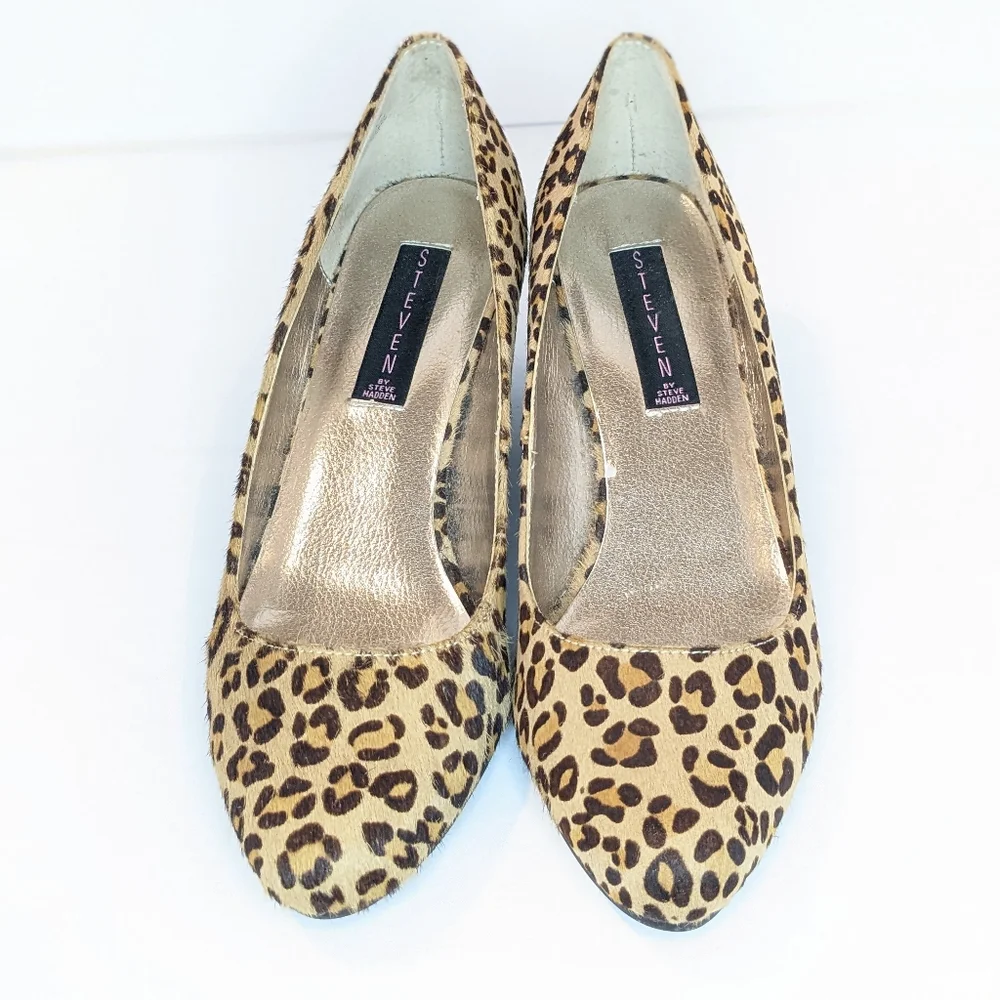 Steve by Steve Madden calf hair wedges